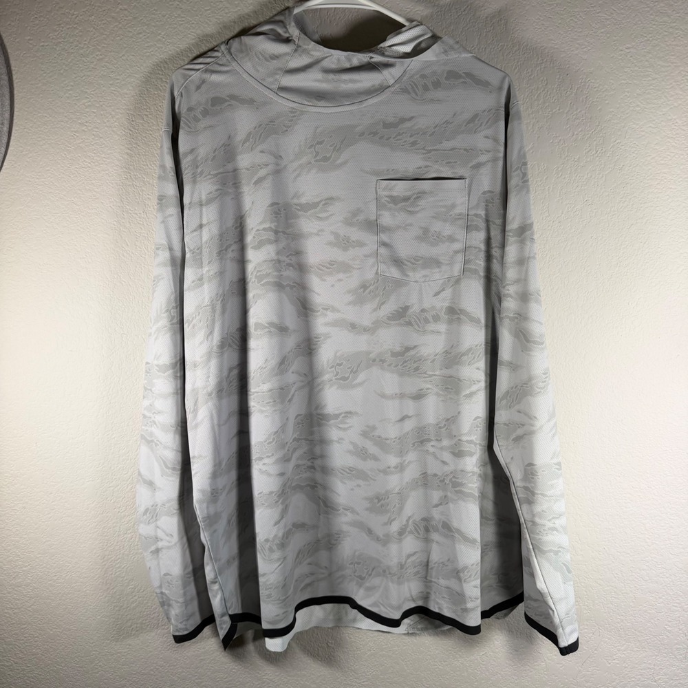 686 Mens Lets Go Tech Hoody Grey Tiger Camo Lightweight Mesh Pullover L KCRGNS17